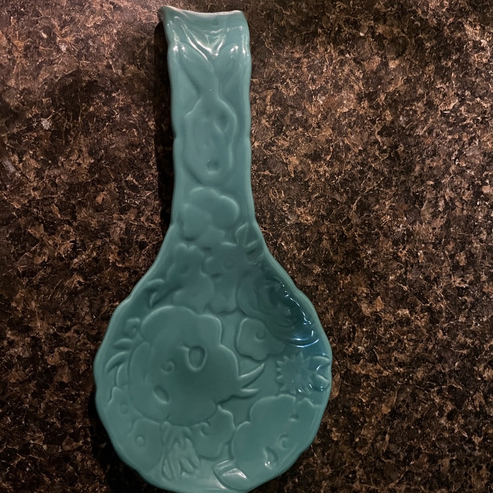 The Pioneer Woman Turquoise Floral Spoon Holder
